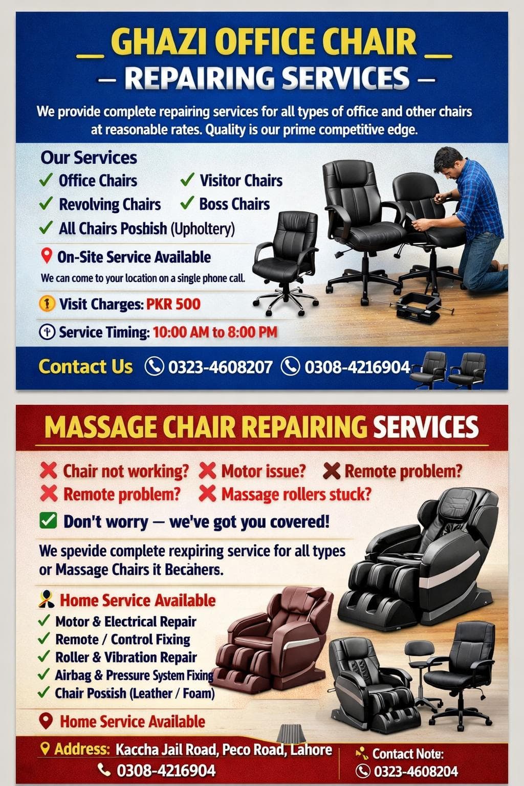 OFFICE CHAIR REPAIRING SERVICES 