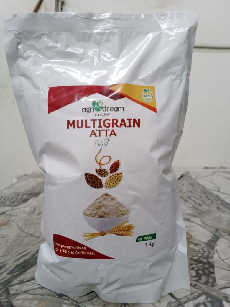 multi grain atta 01 kg packing
