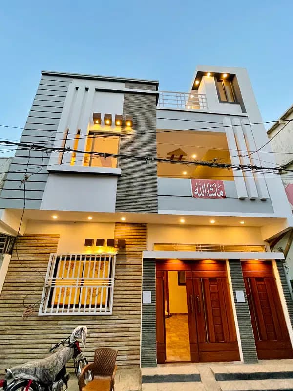 35 Ft Road Facing Most Reasonable Chance Deal 120 Square Yards West Open Double Storey Lease House